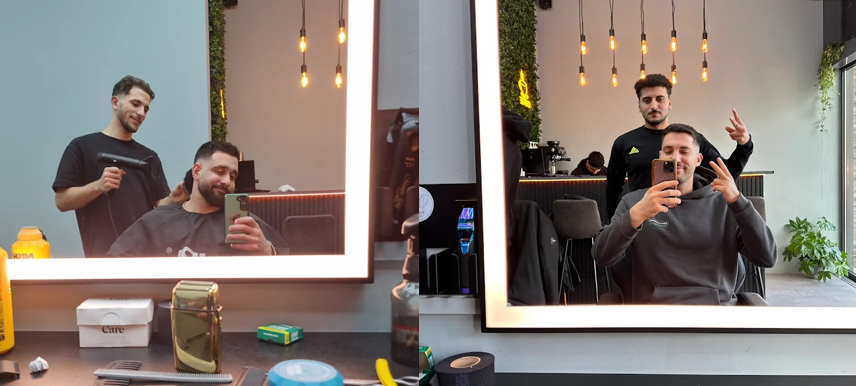 Hair Plus fade specialists Yasien en Ahmed knippen tevreden klanten in zeeburg/Amsterdam Oost